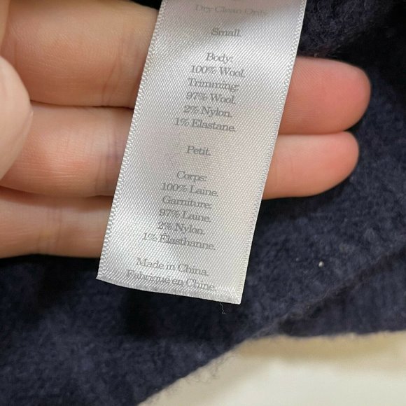 Everlane Womens Blue 100% Wool Crew Neck Long Sleeve Pullover Sweater Size S - Picture 6 of 7